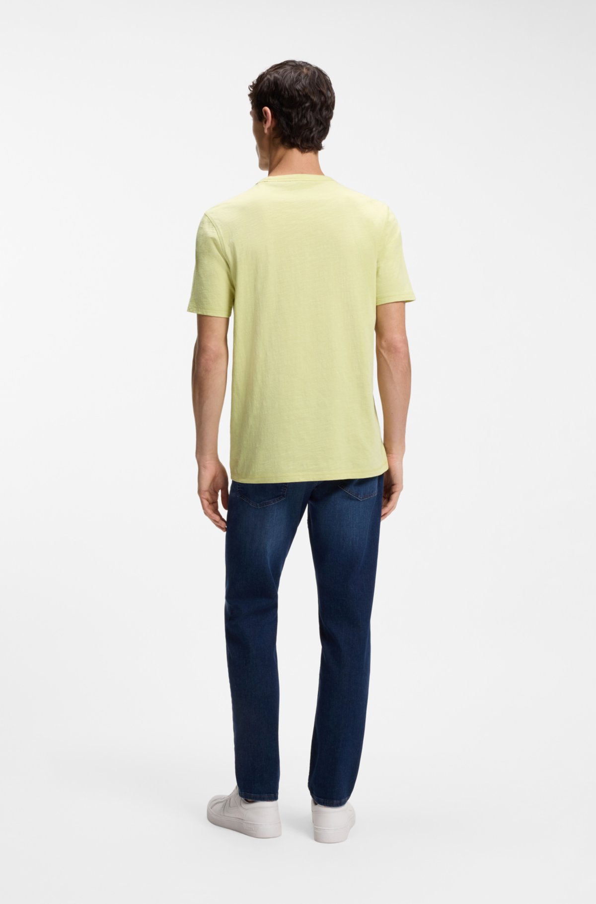 T-shirt in cotone slub con dettaglio logo