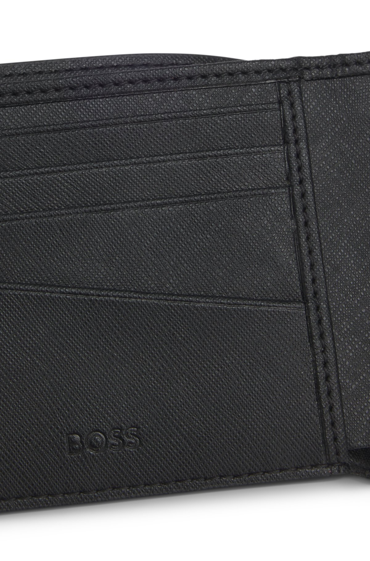 Portafoglio portamonete con motivo monogramma perforato