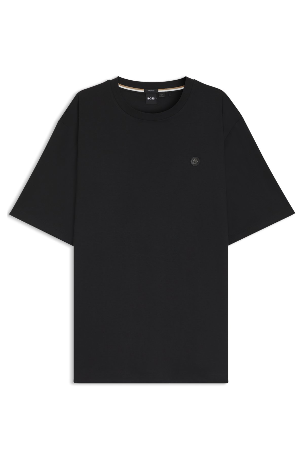 T-shirt regular in cotone interlock mercerizzato