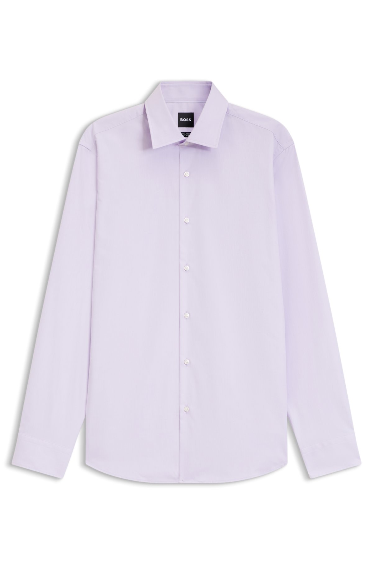 Camicia regular fit in cotone elasticizzato facile da stirare