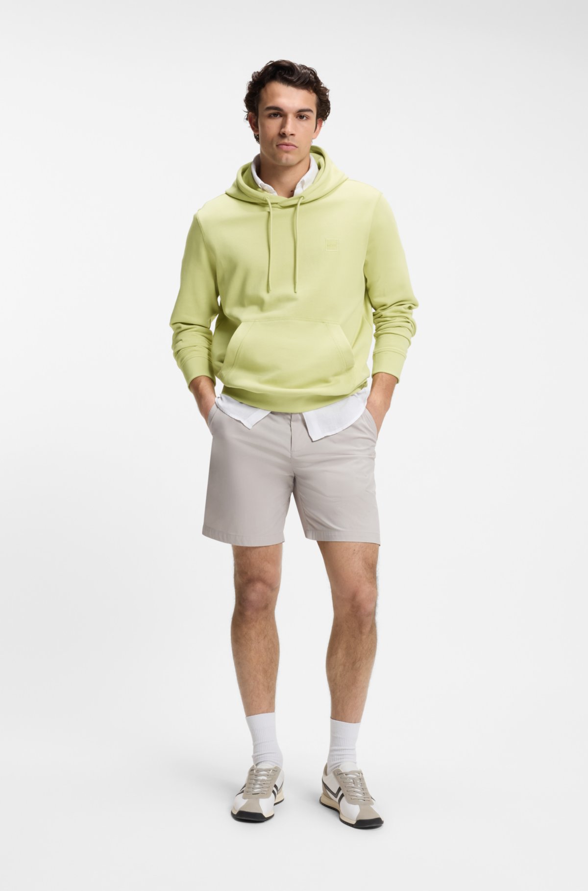 Felpe con logo patch in pile di cotone