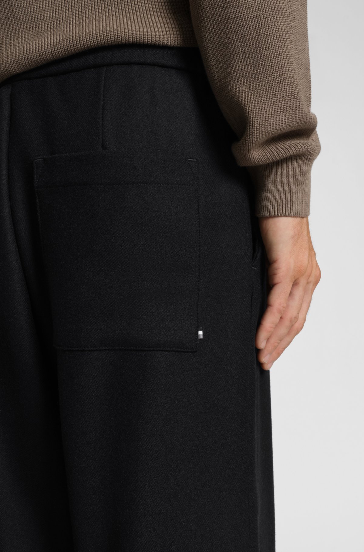 Pantaloni a sigarette in misto lana