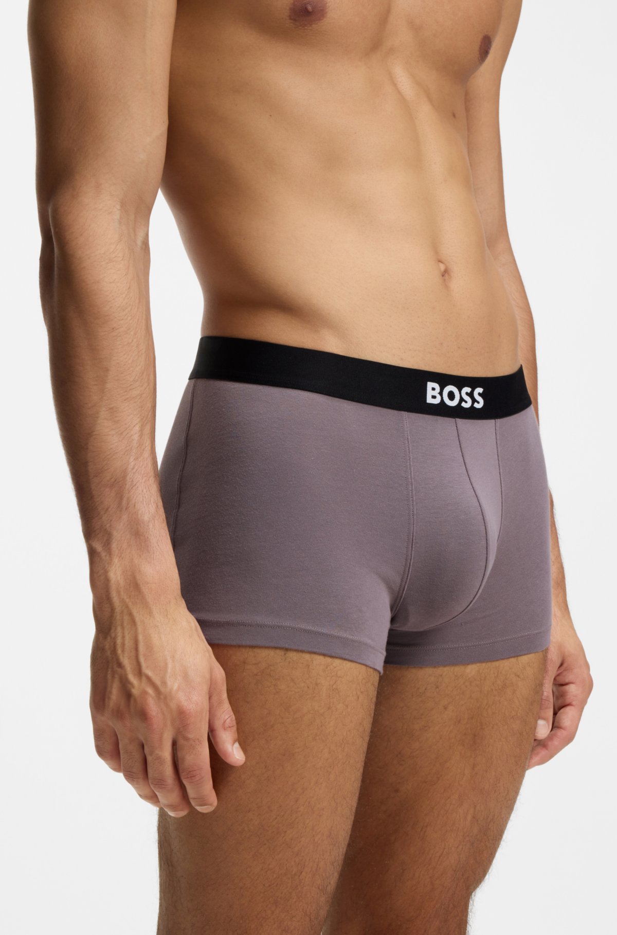 Set di tre boxer in cotone elasticizzato