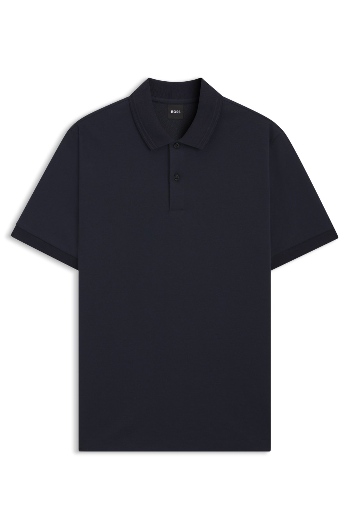 Maglietta polo con monogramma in misto cotone