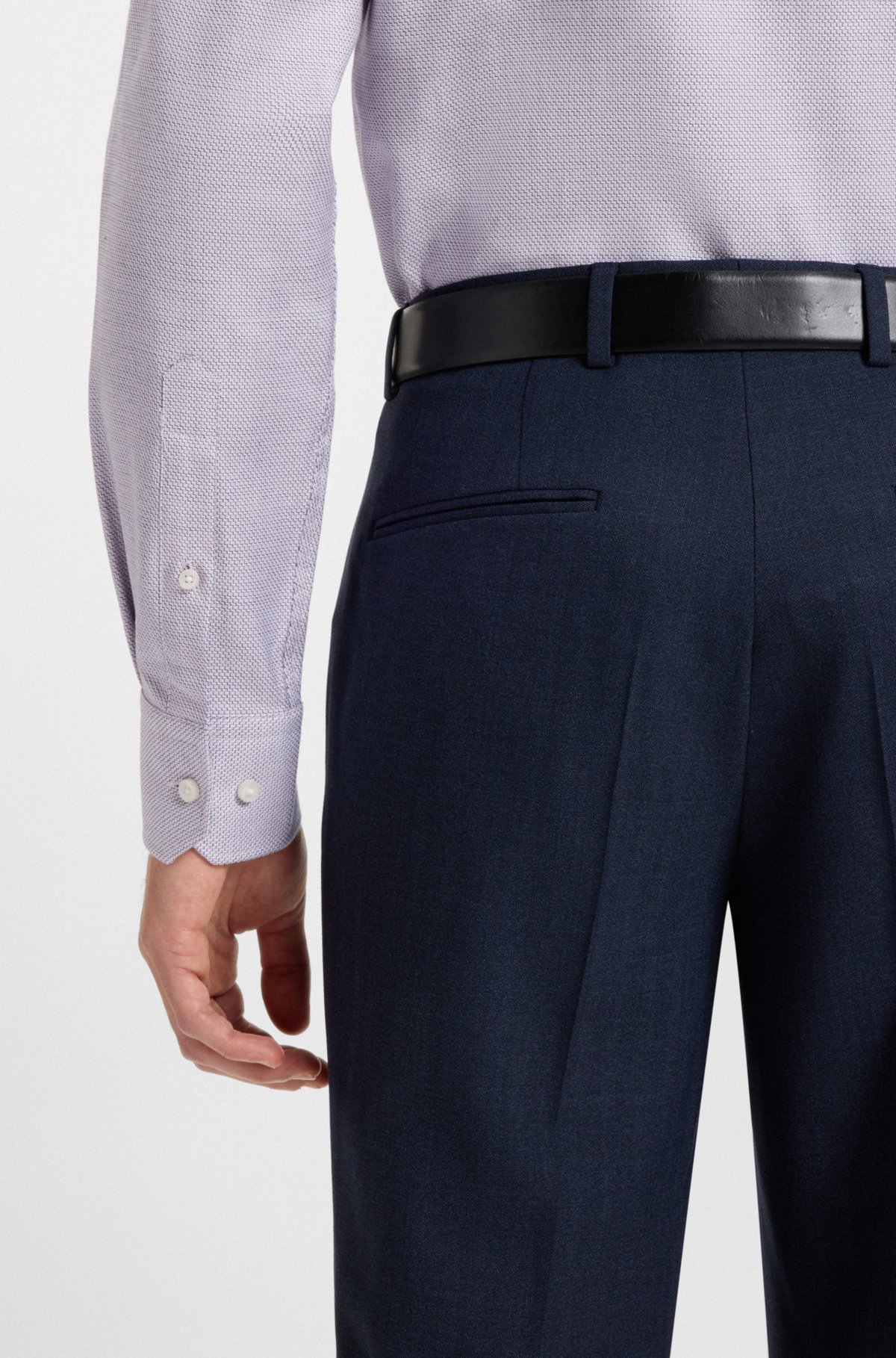 Camicia classica in twill di cotone con stampa