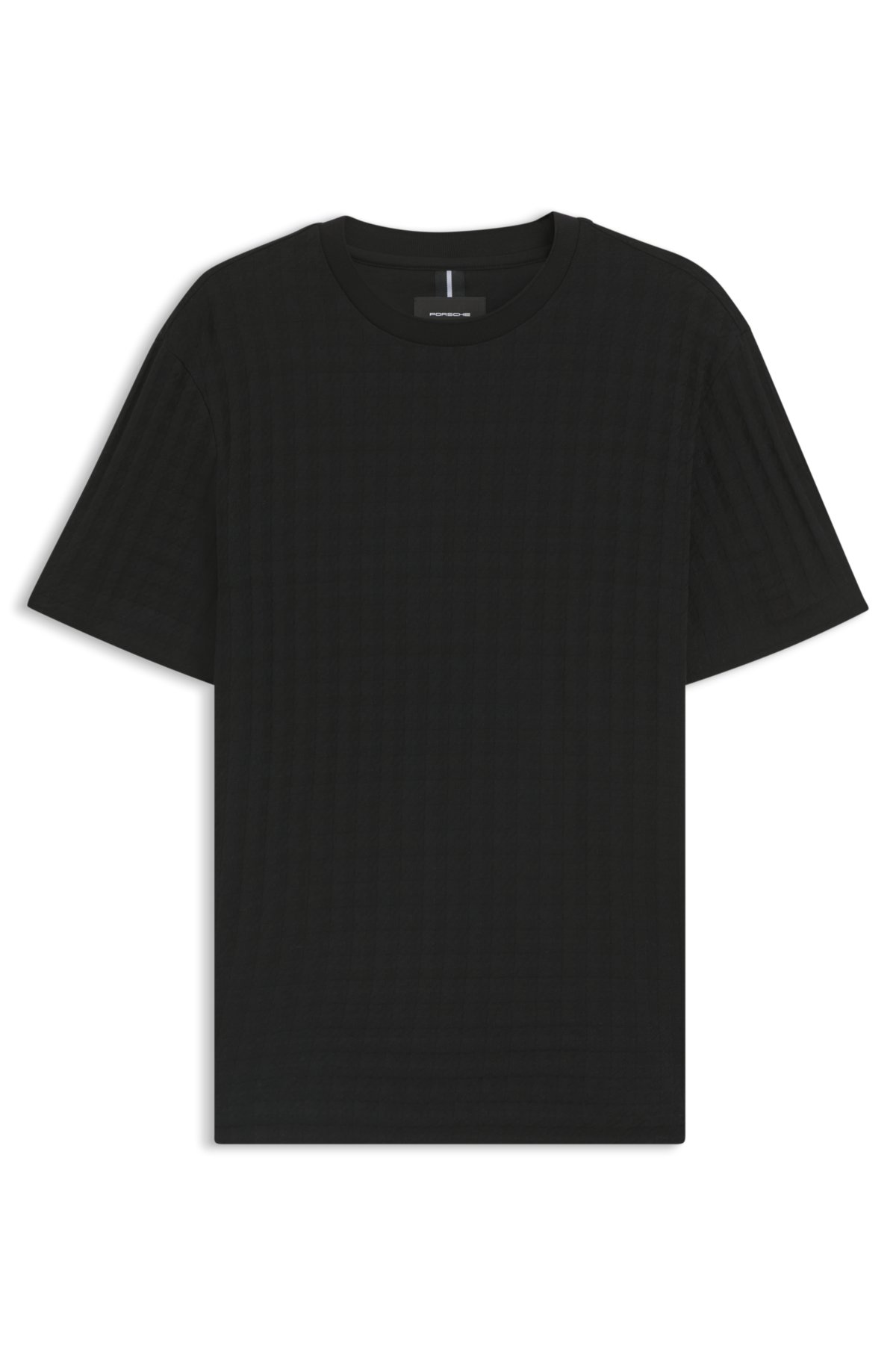 T-shirt in cotone mercerizzato Porsche x BOSS con motivo houndstooth