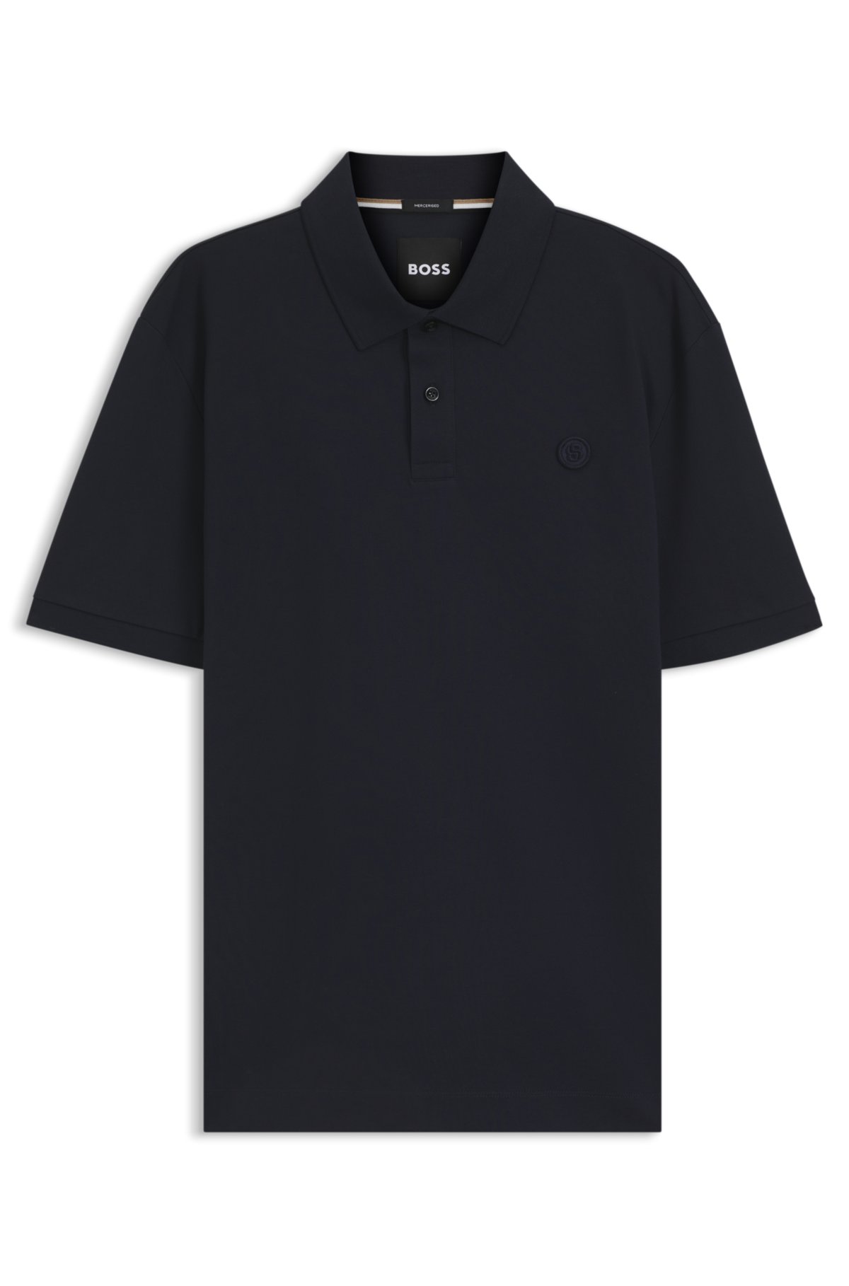 Maglietta polo in cotone mercerizzato con monogramma Double B