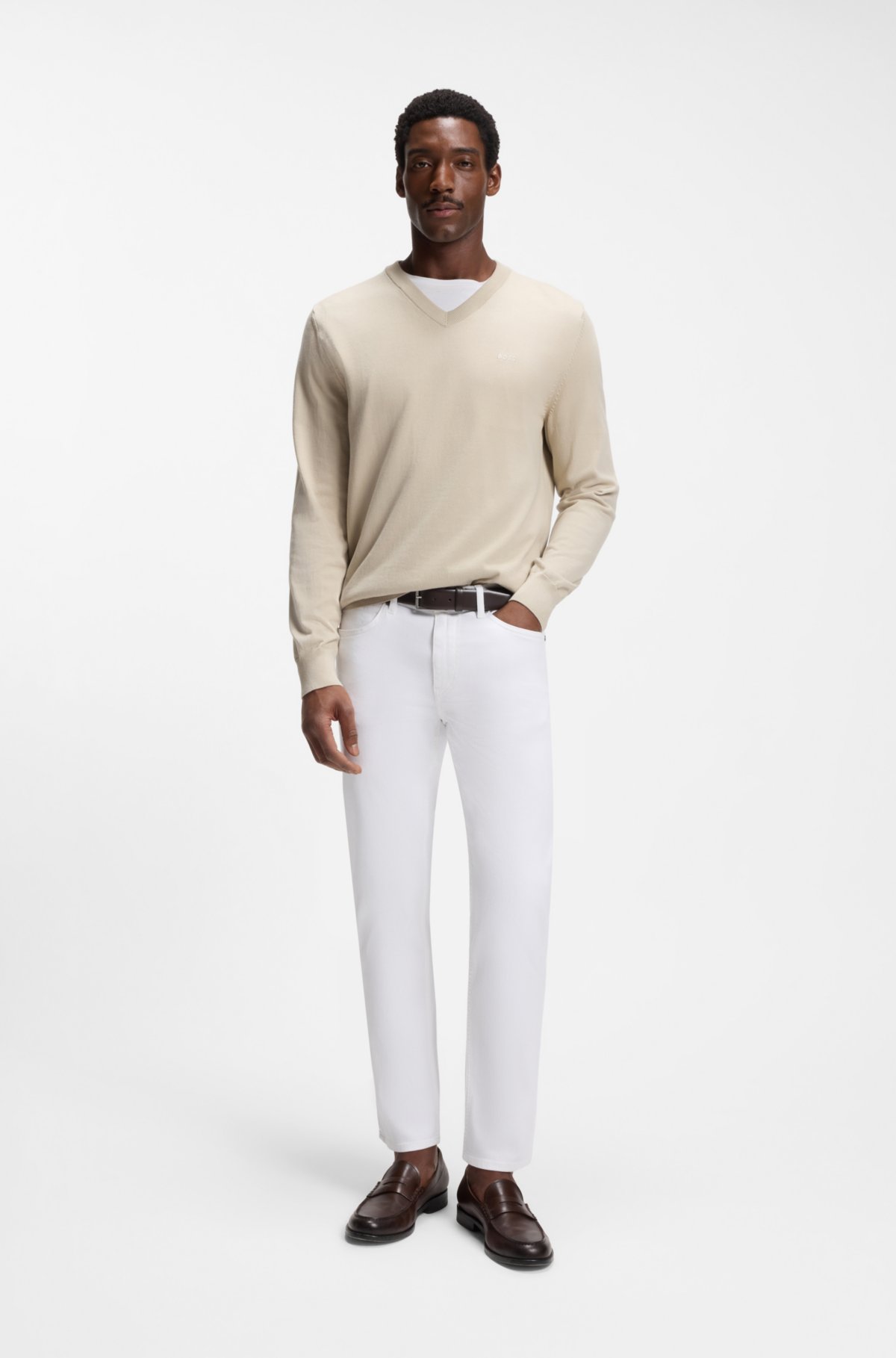 Jeans slim-fit Delaware in denim super morbido