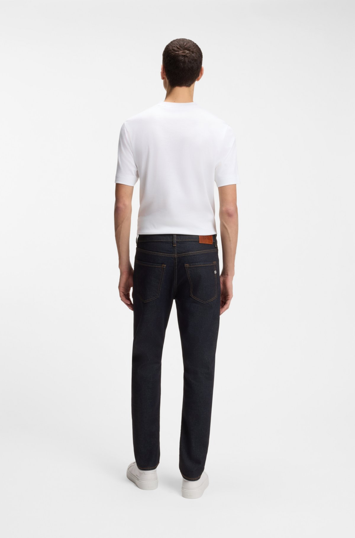 Jeans slim-fit scuro blu del Delaware in denim elasticizzato comfort