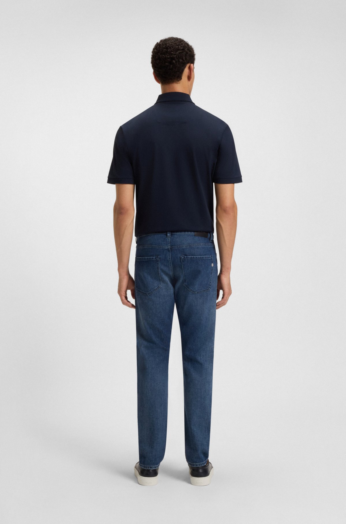 Jeans slim-fit blu Delaware in denim con elasticità meccanica