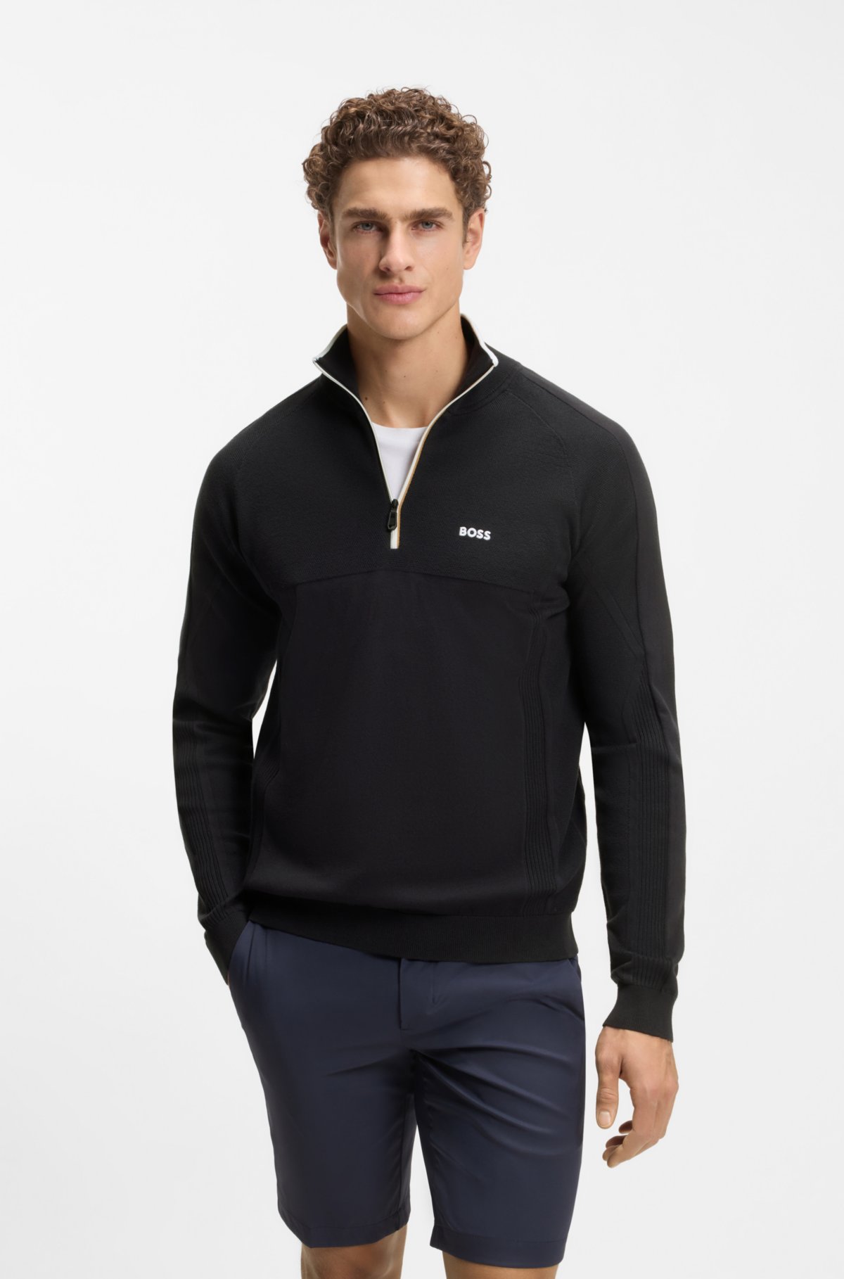 Maglione con collo a zip