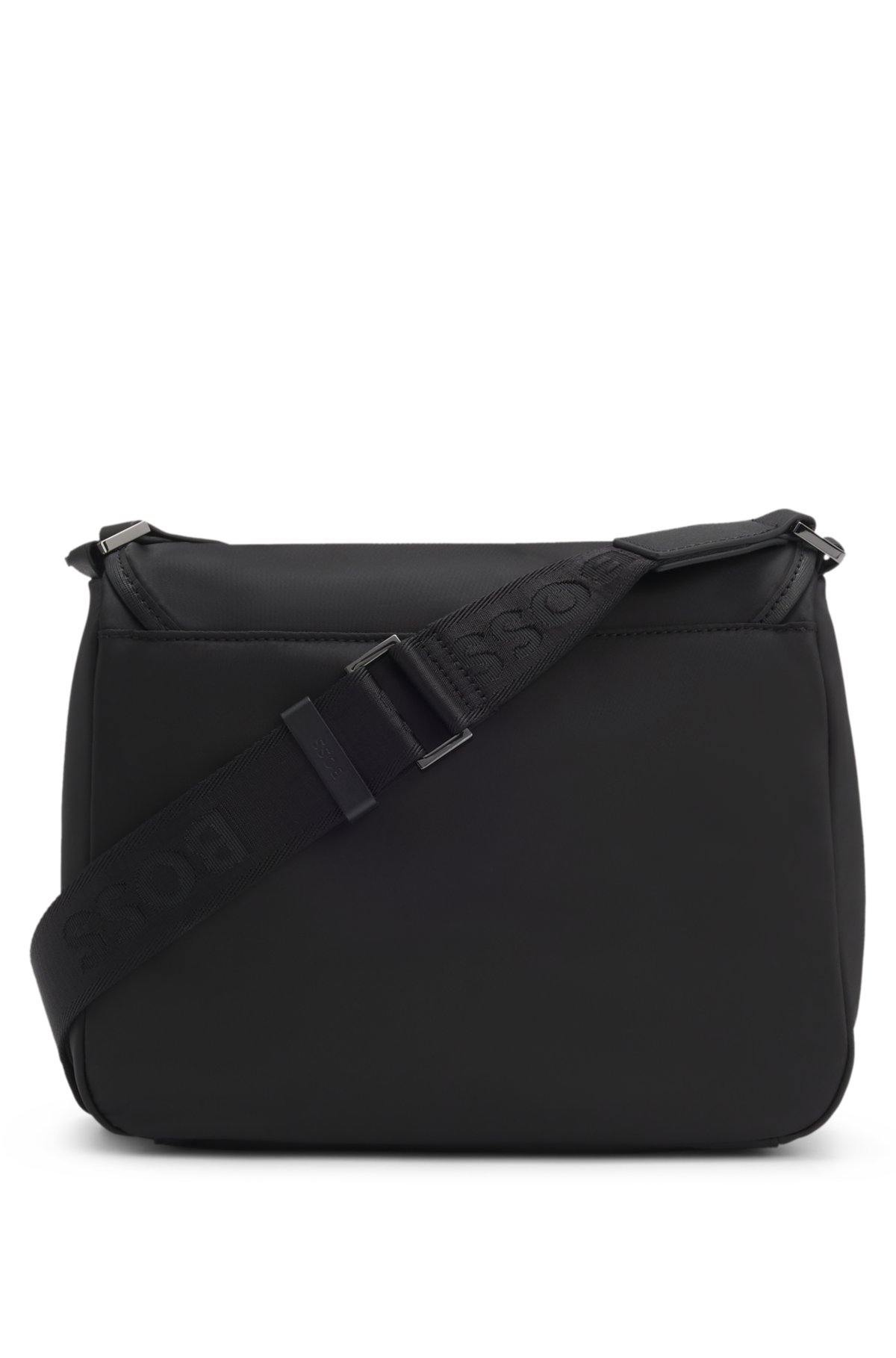 Borsa a tracolla in twill con monogramma Double B