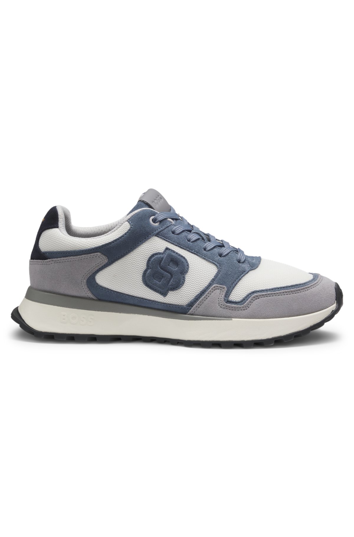 Tronchetti in suede con monogramma Double B
