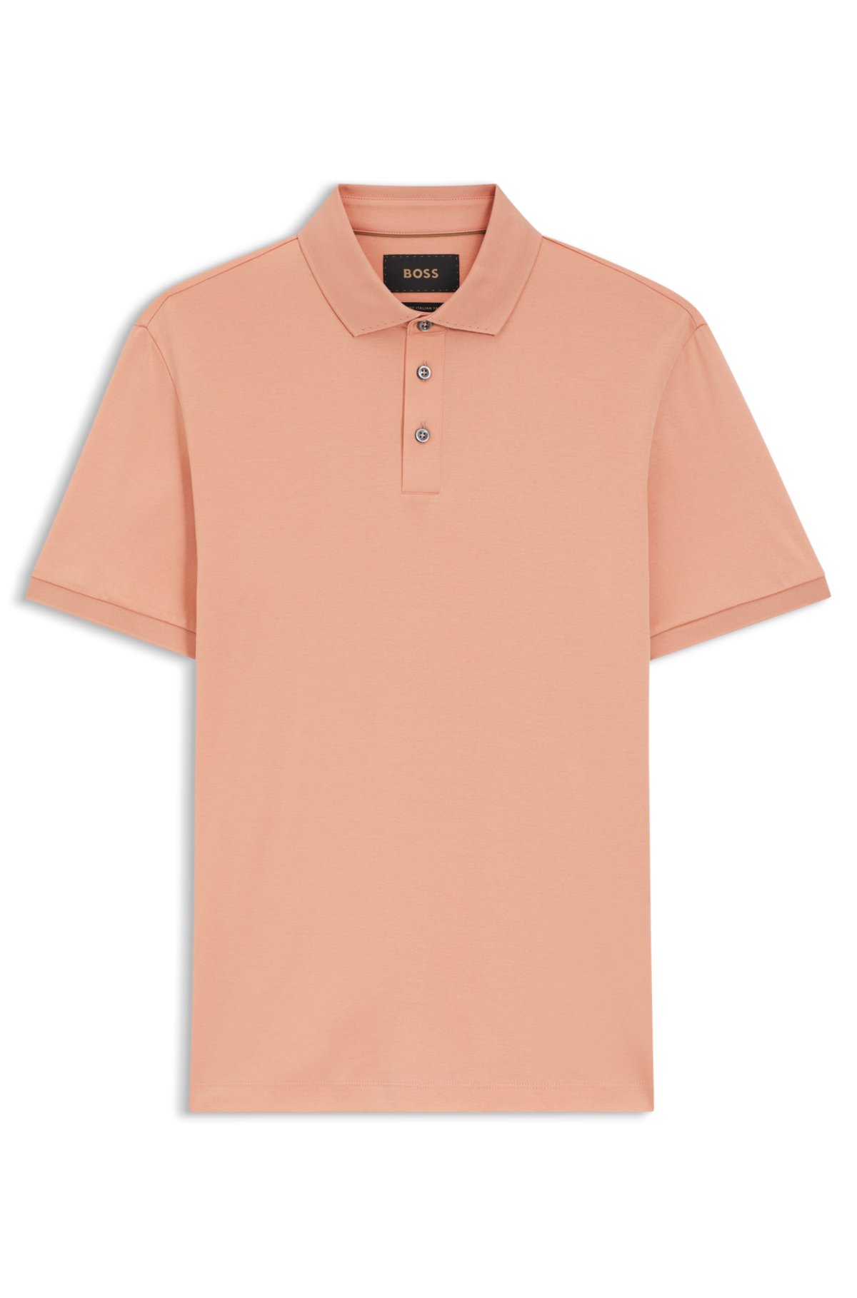 Maglia polo con taglio regolare in cotone italiano mercerizzato