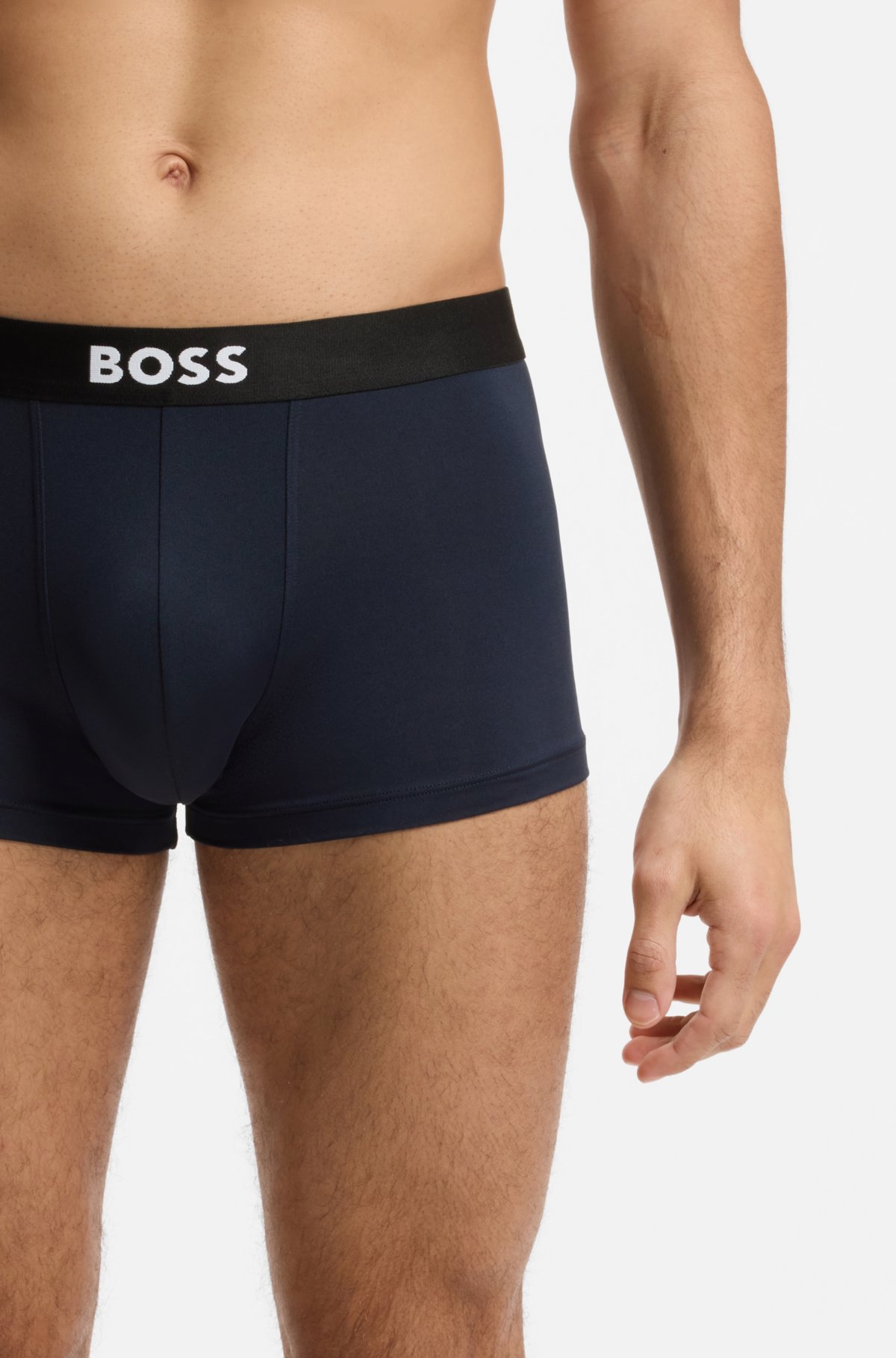 Set da tre boxer in microfibra elastica