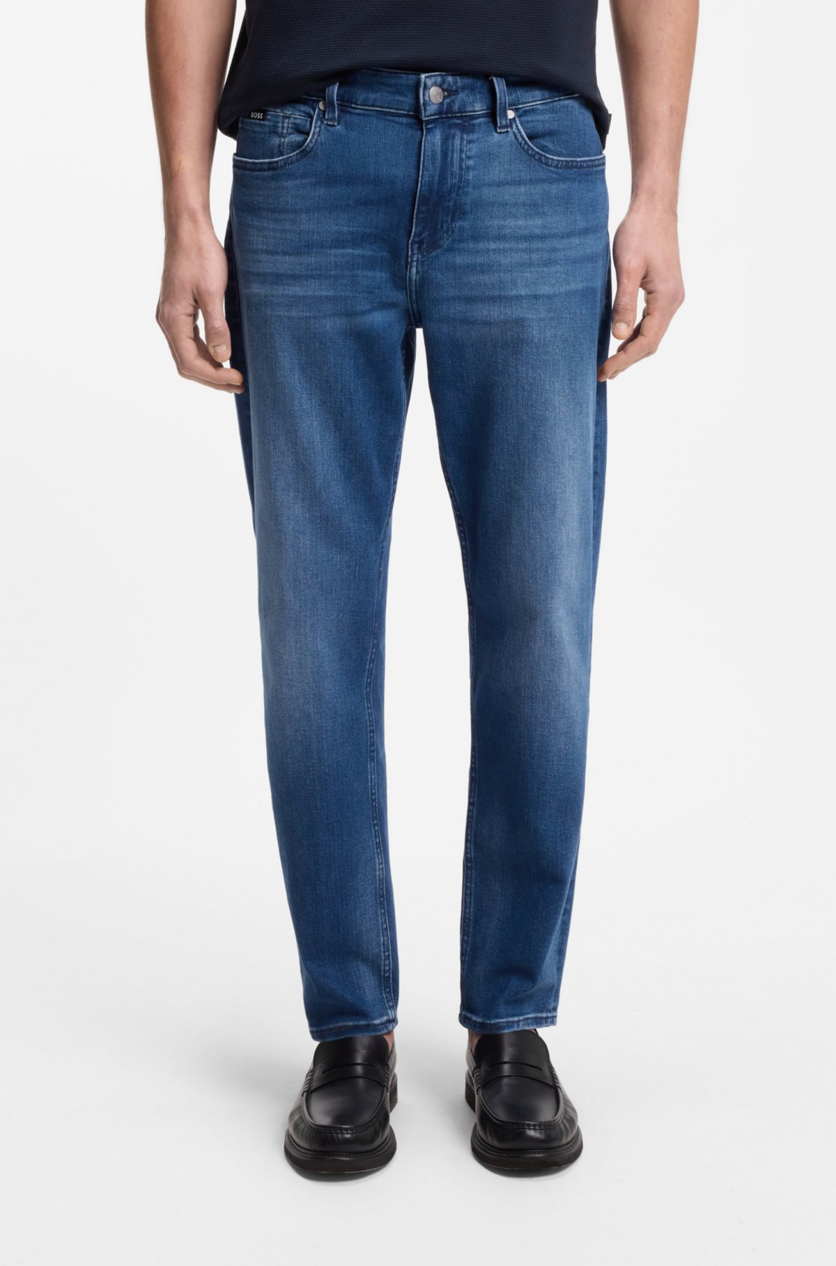 Jeans regular-fit in denim con finissaggio cashmere di Maine