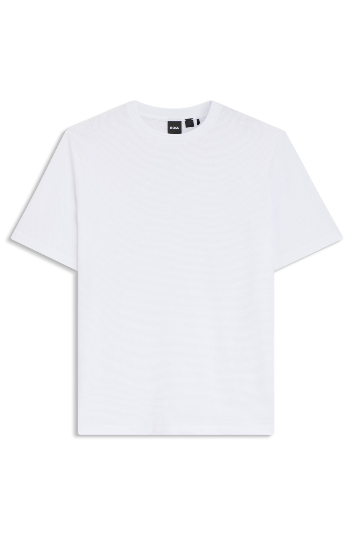 T-shirt in cotone con struttura a bubbone jacquard