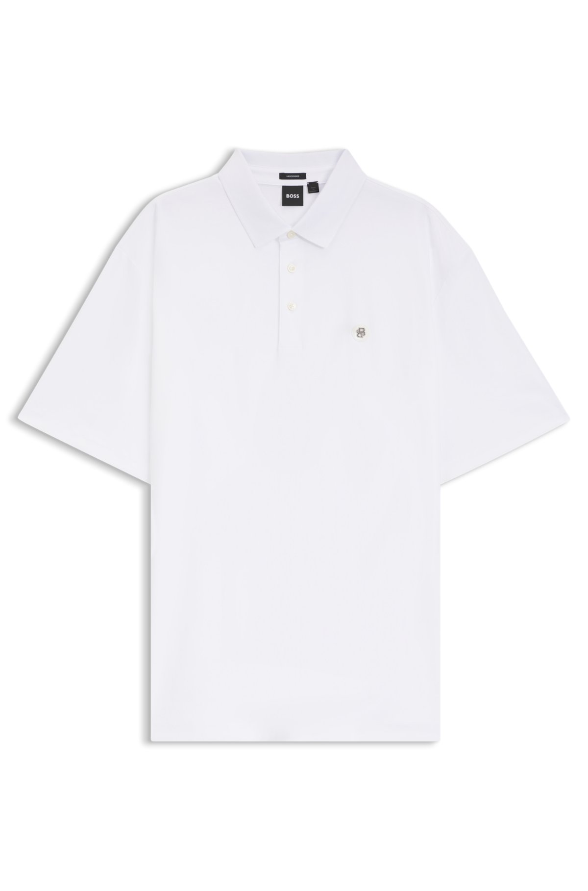 Maglietta polo con taglio regolare in cotone interlock mercerizzato