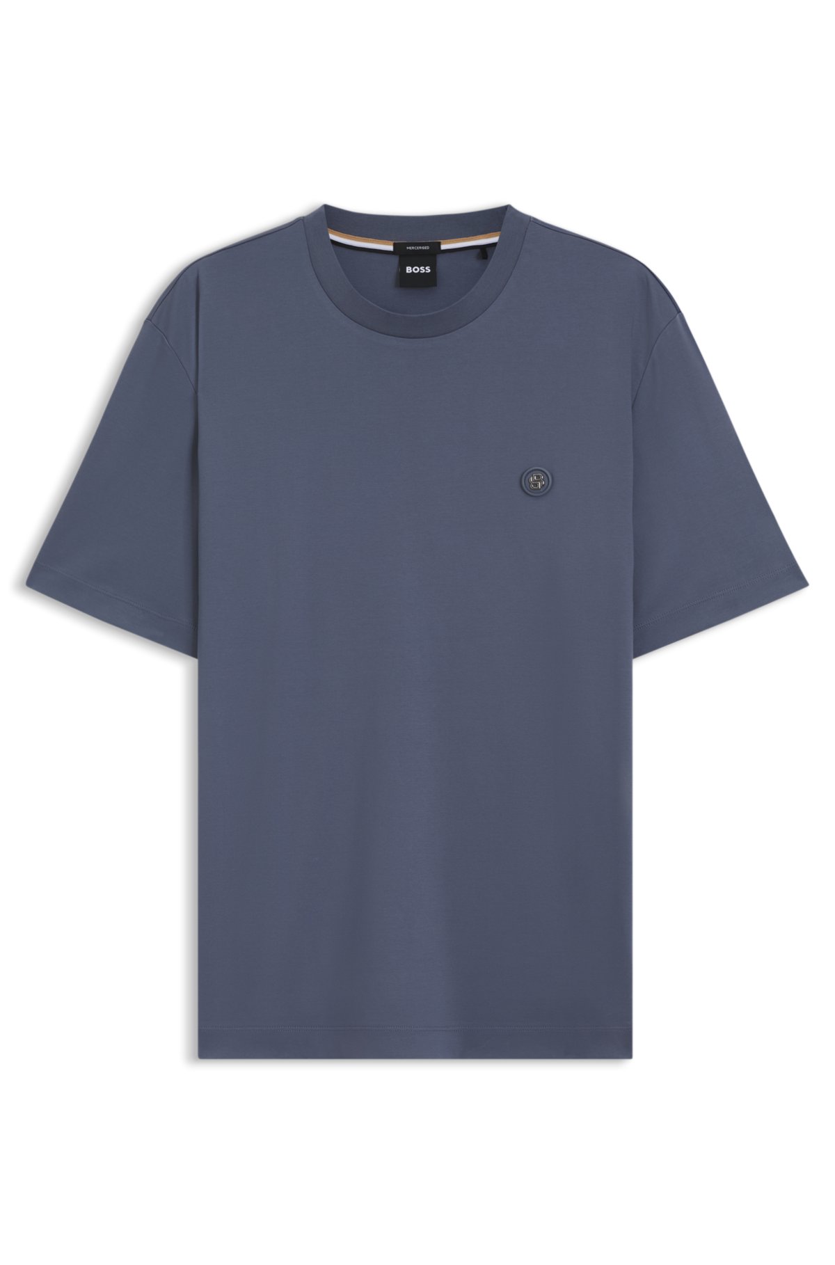 T-shirt in cotone mercerizzato con monogramma Double B