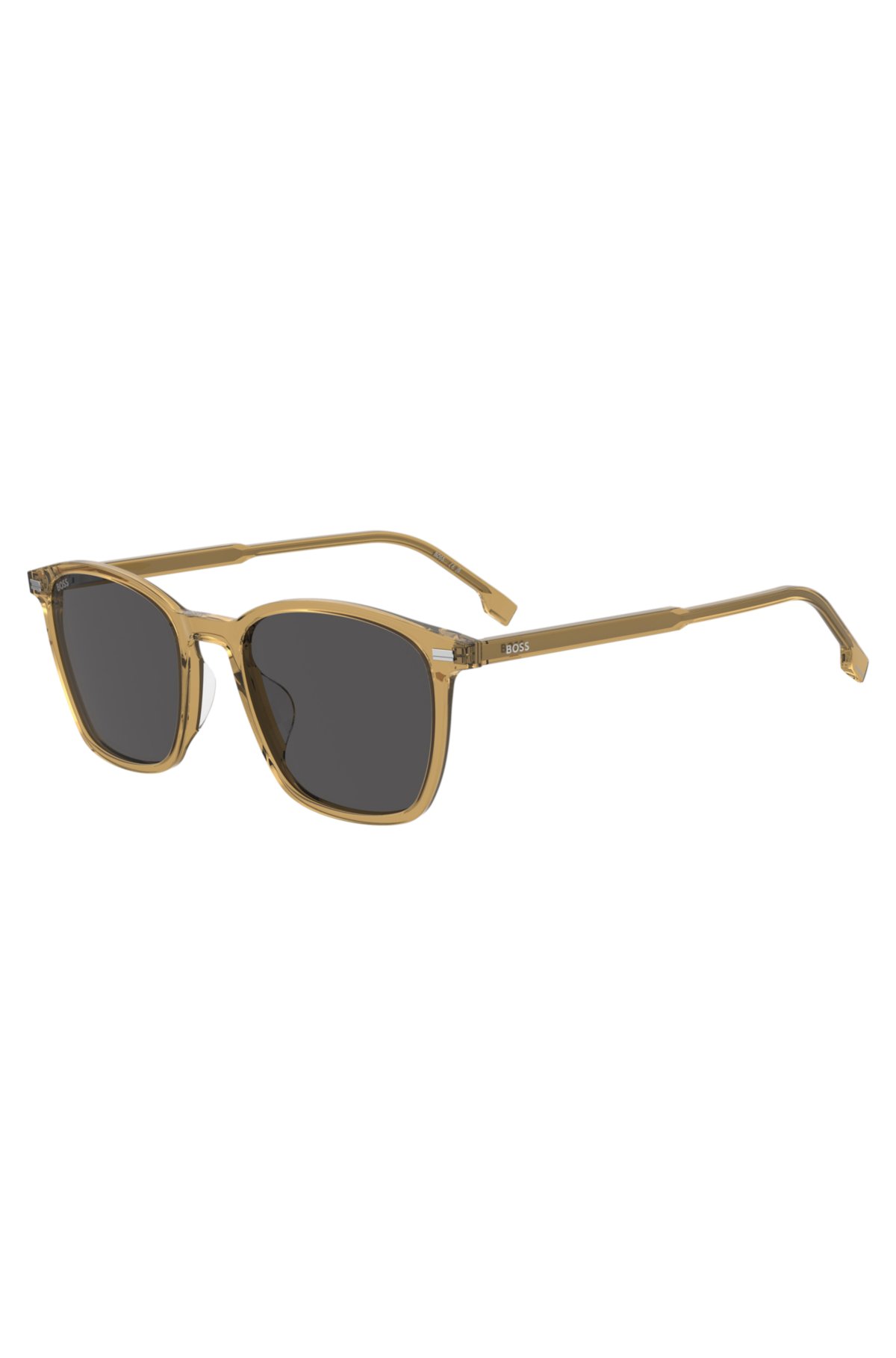 Occhiali da sole trasparente-beige con lenti grigie