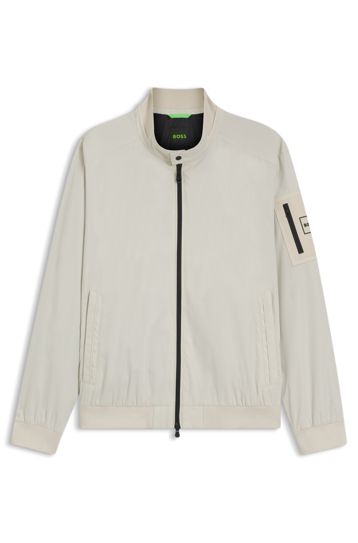 Giacca blouson con doppio punto e finitura idrorepellente