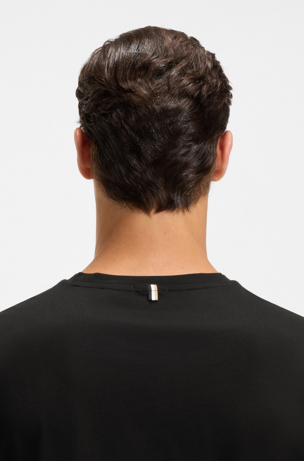 T-shirt aderente in cotone mercerizzato