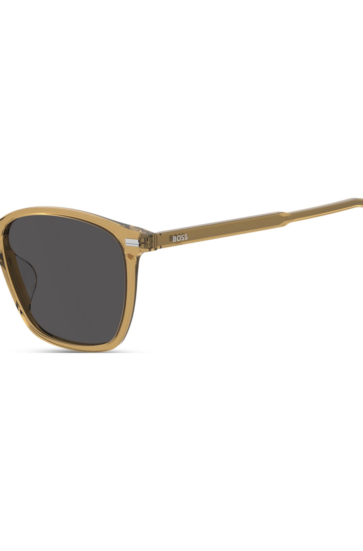 Occhiali da sole trasparente-beige con lenti grigie
