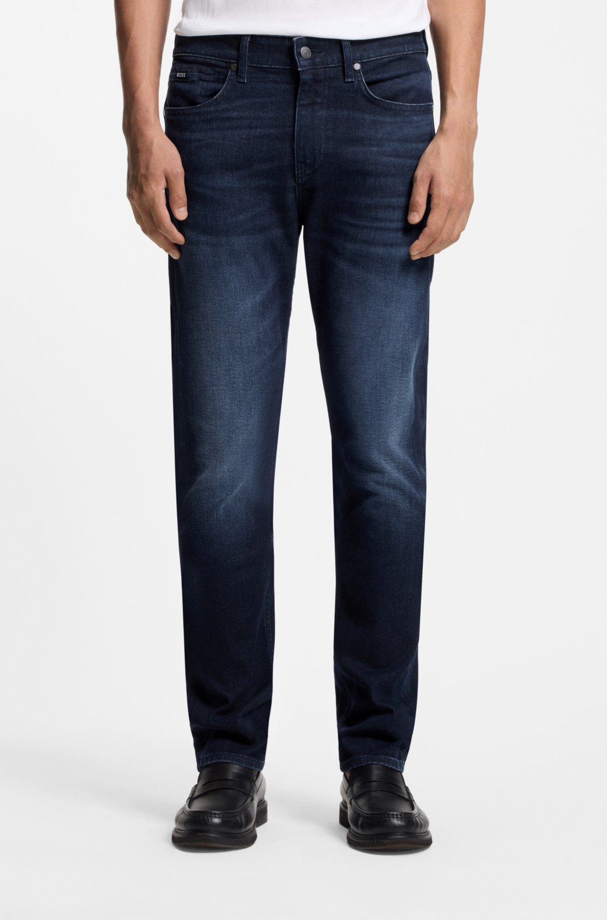 Jeans slim-fit in denim stretch blu scuro