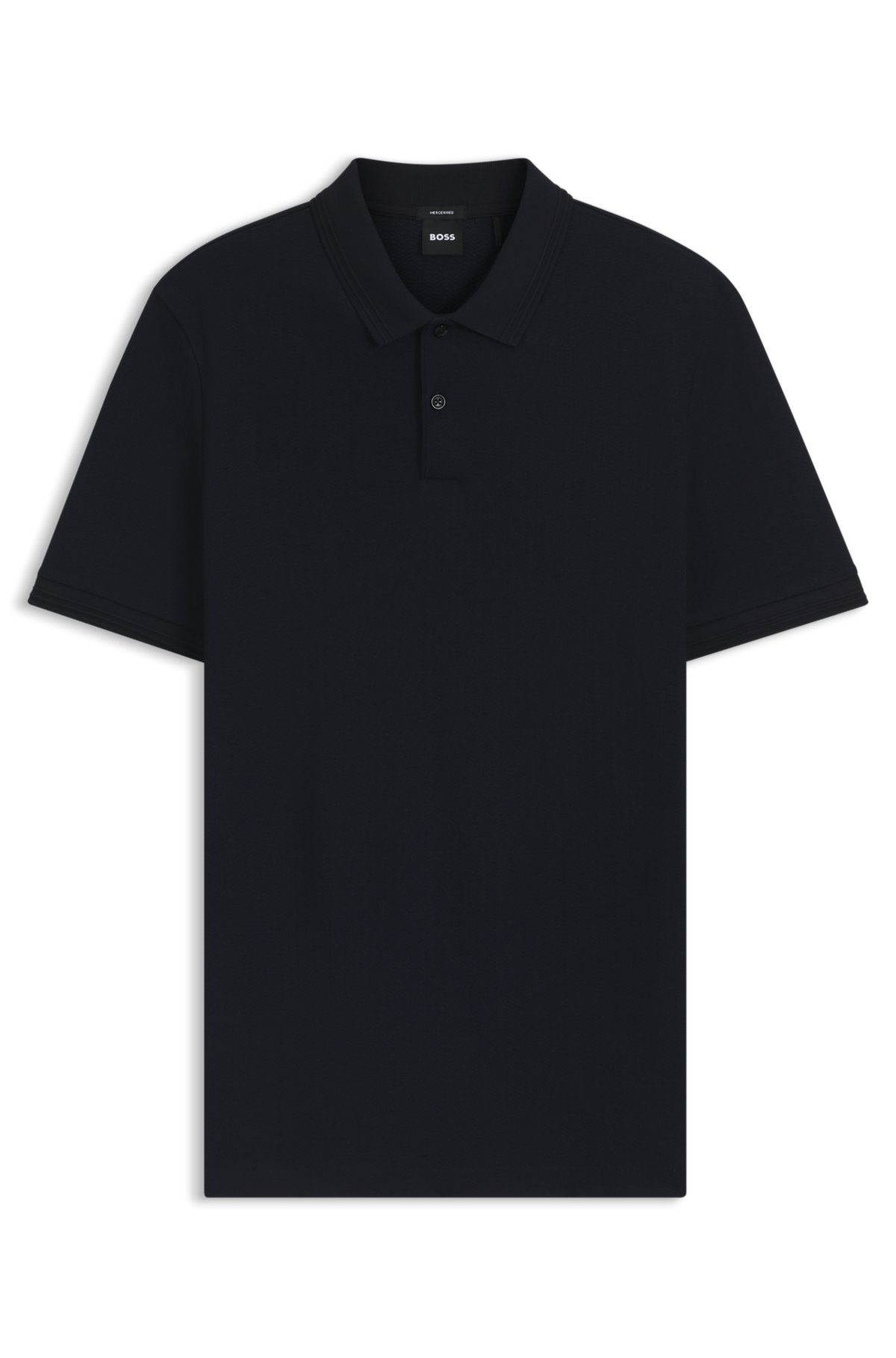 Maglia polo in cotone con struttura a losanga