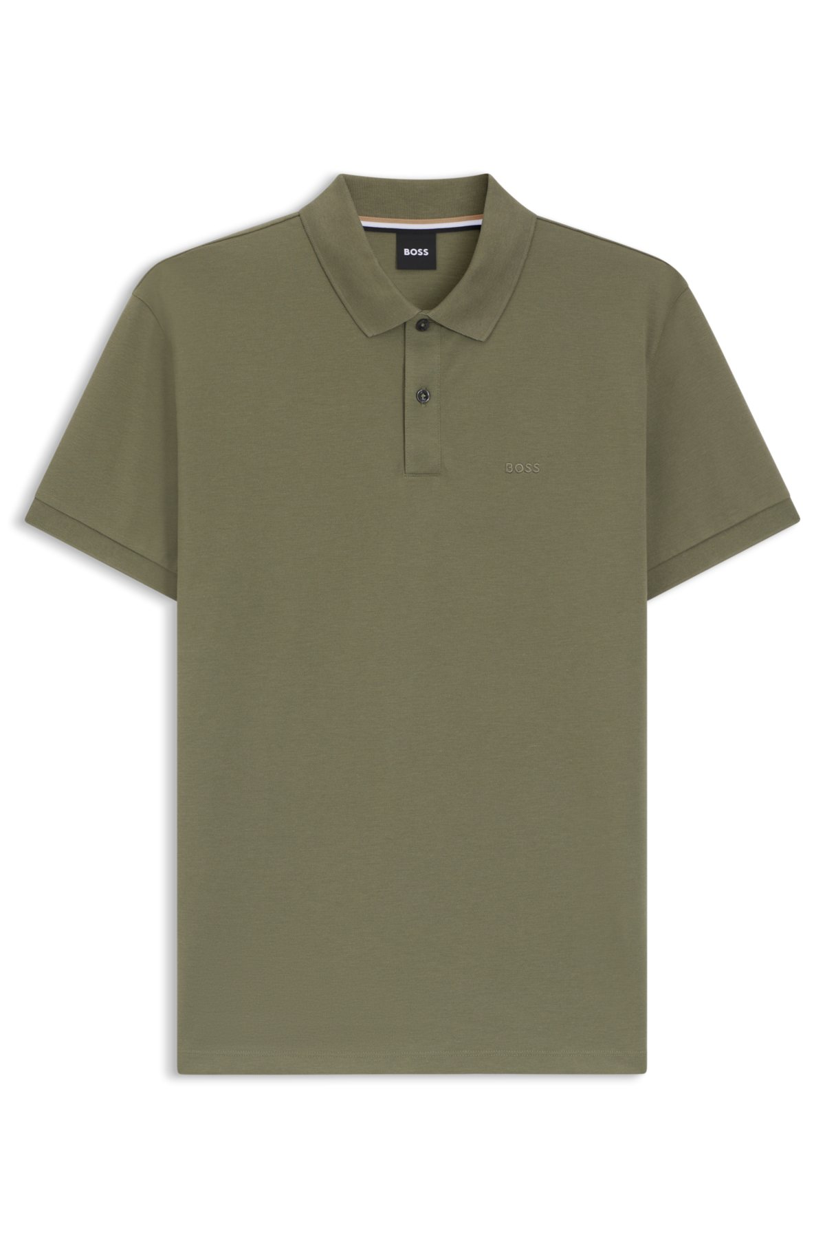 Maglietta polo con dettaglio logo in piqué di cotone