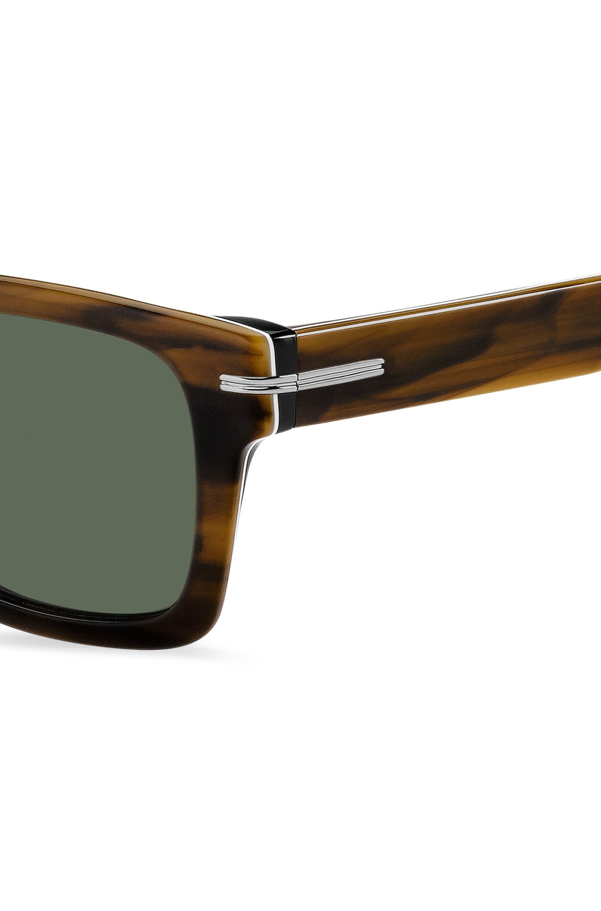 Occhiali da sole in acetato con motivo, con hardware tono argento