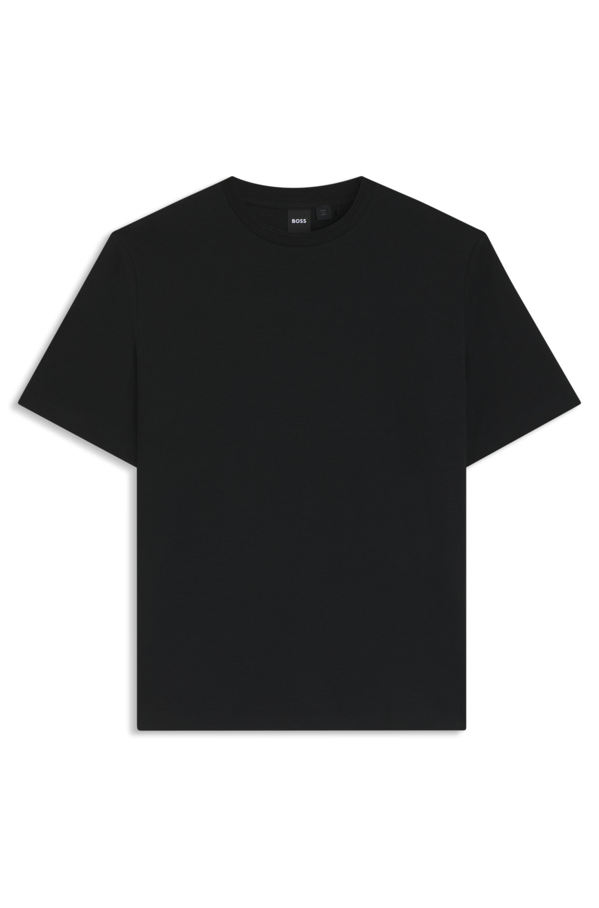T-shirt in cotone con struttura a bubbone jacquard