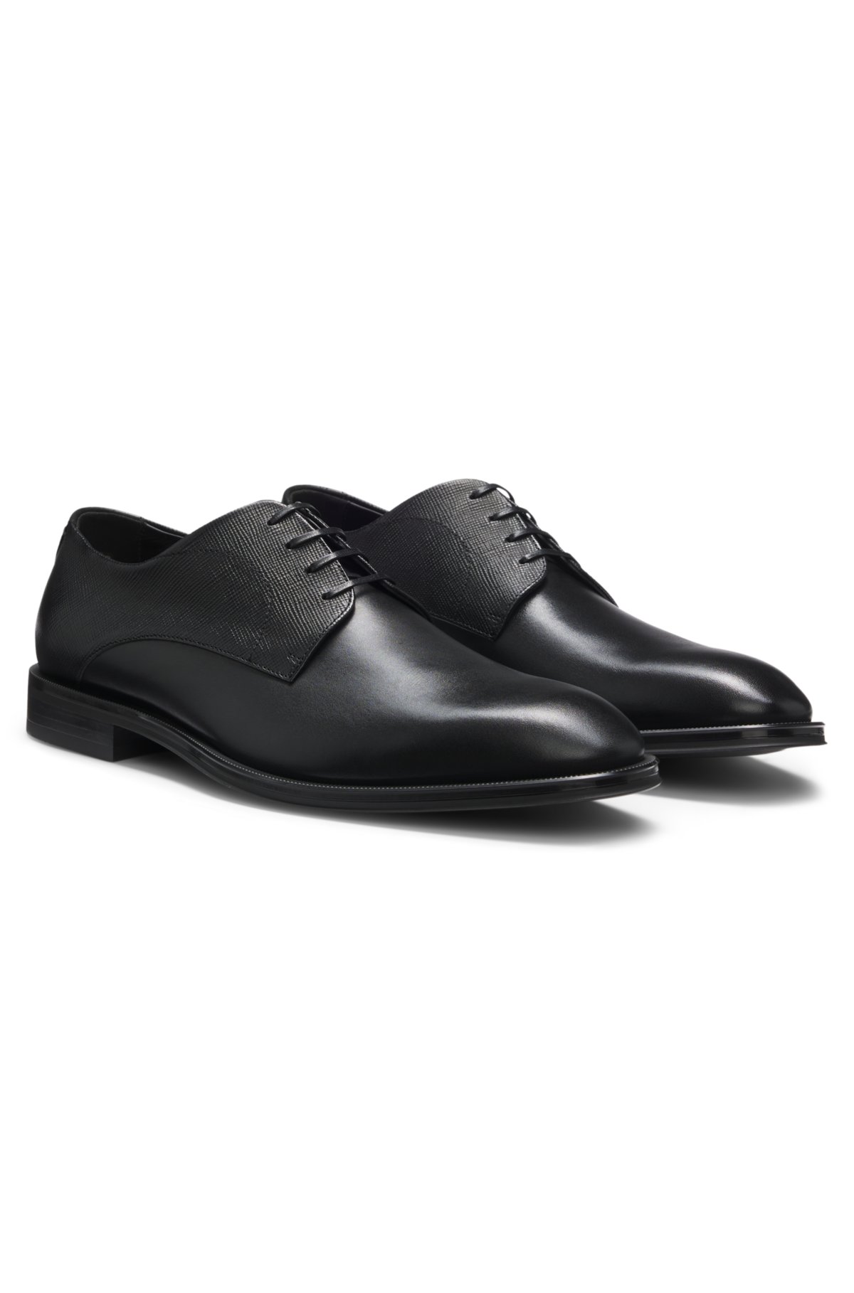 Scarpe da Derby in pelle liscia e testurizzata