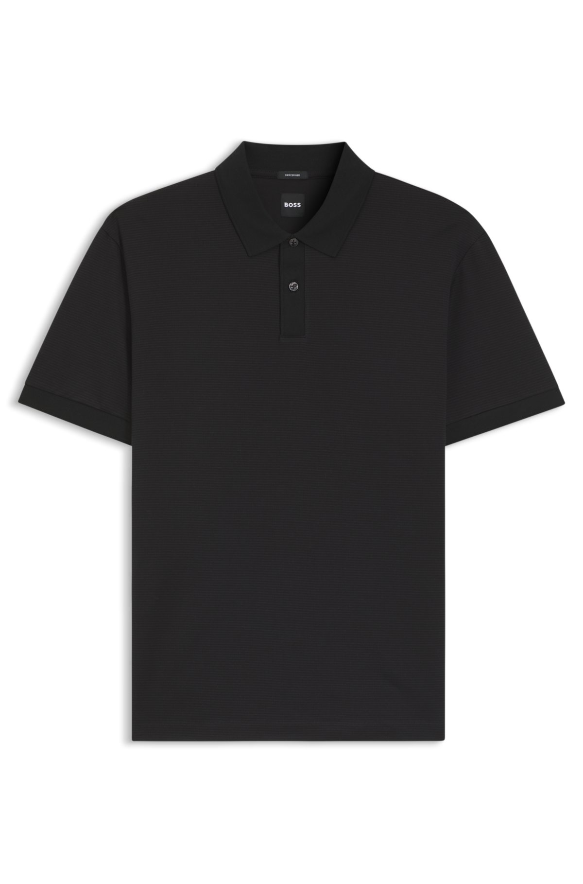 Maglietta polo con microdisegno in cotone mercerizzato