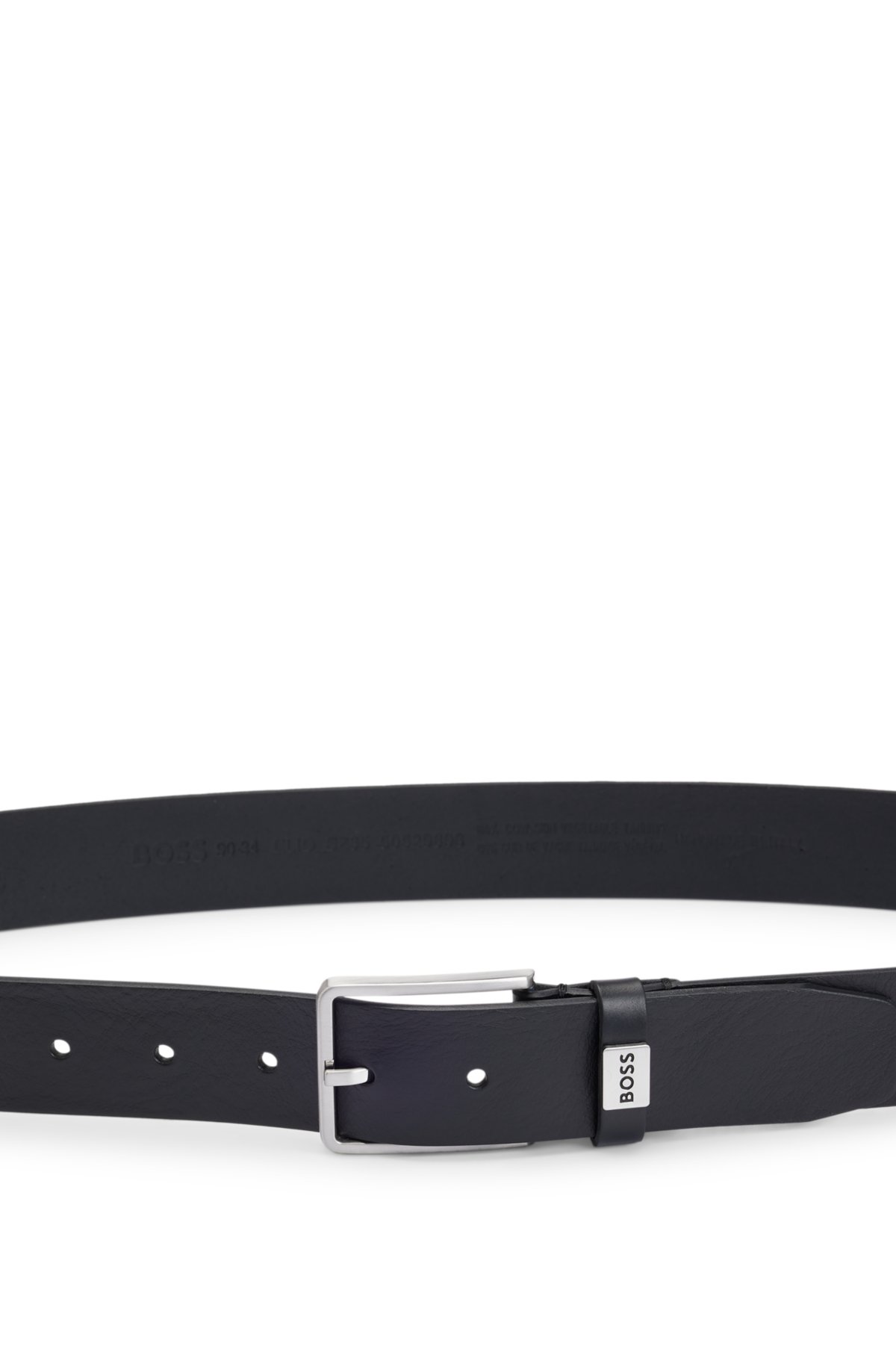 Cintura logo-keeper in pelle italiana