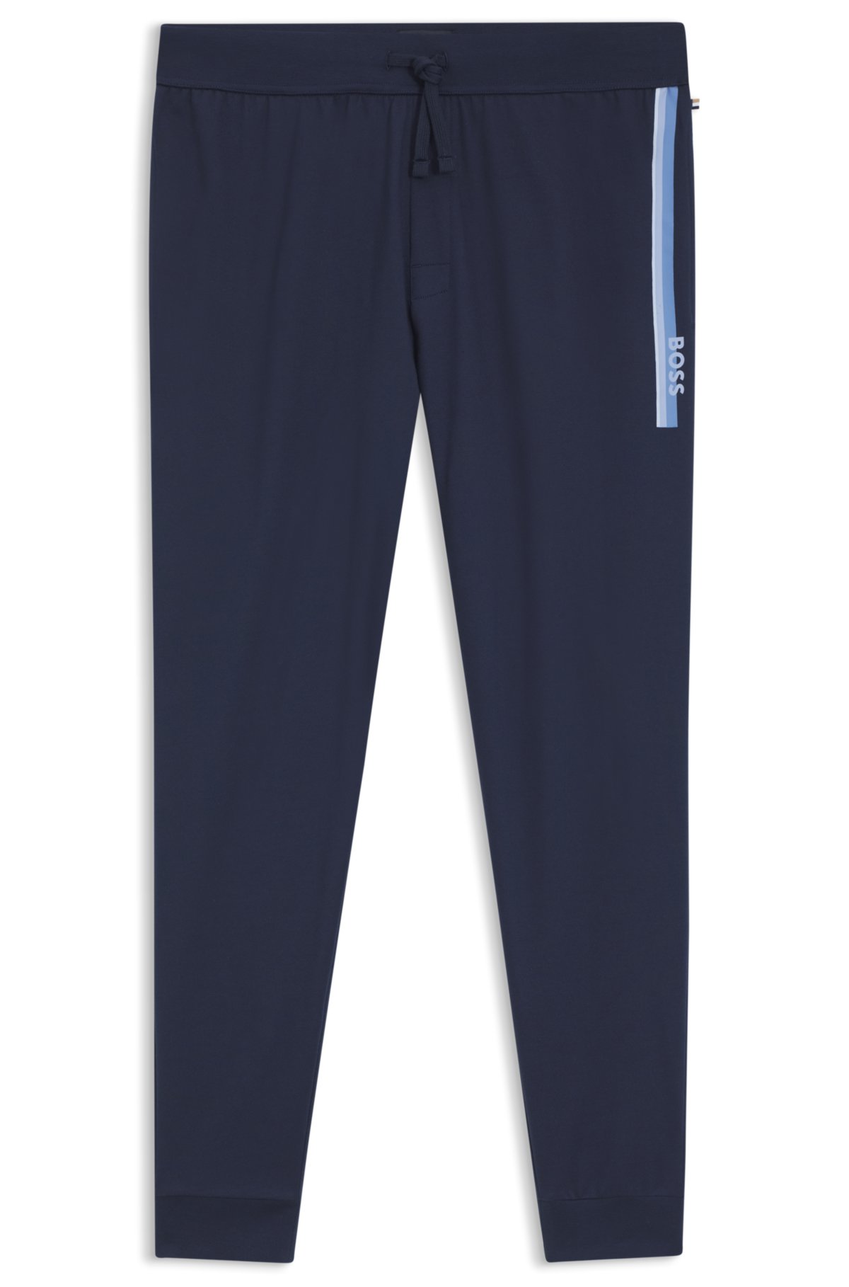 Pantaloni per tuta in cotone-terry con logo e strisce