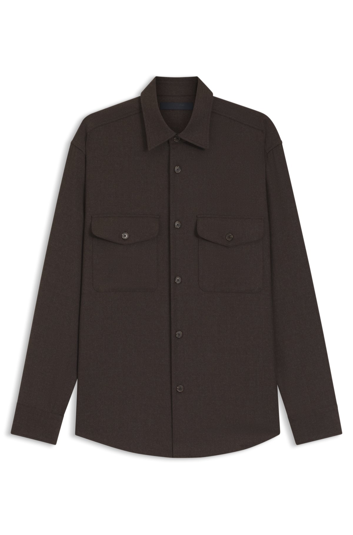 Camicia con taglio largo BECKHAM x BOSS in lana vergine