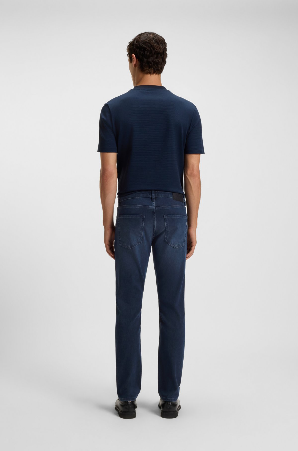 Blue jeans slim-fit Delaware in denim lavorato