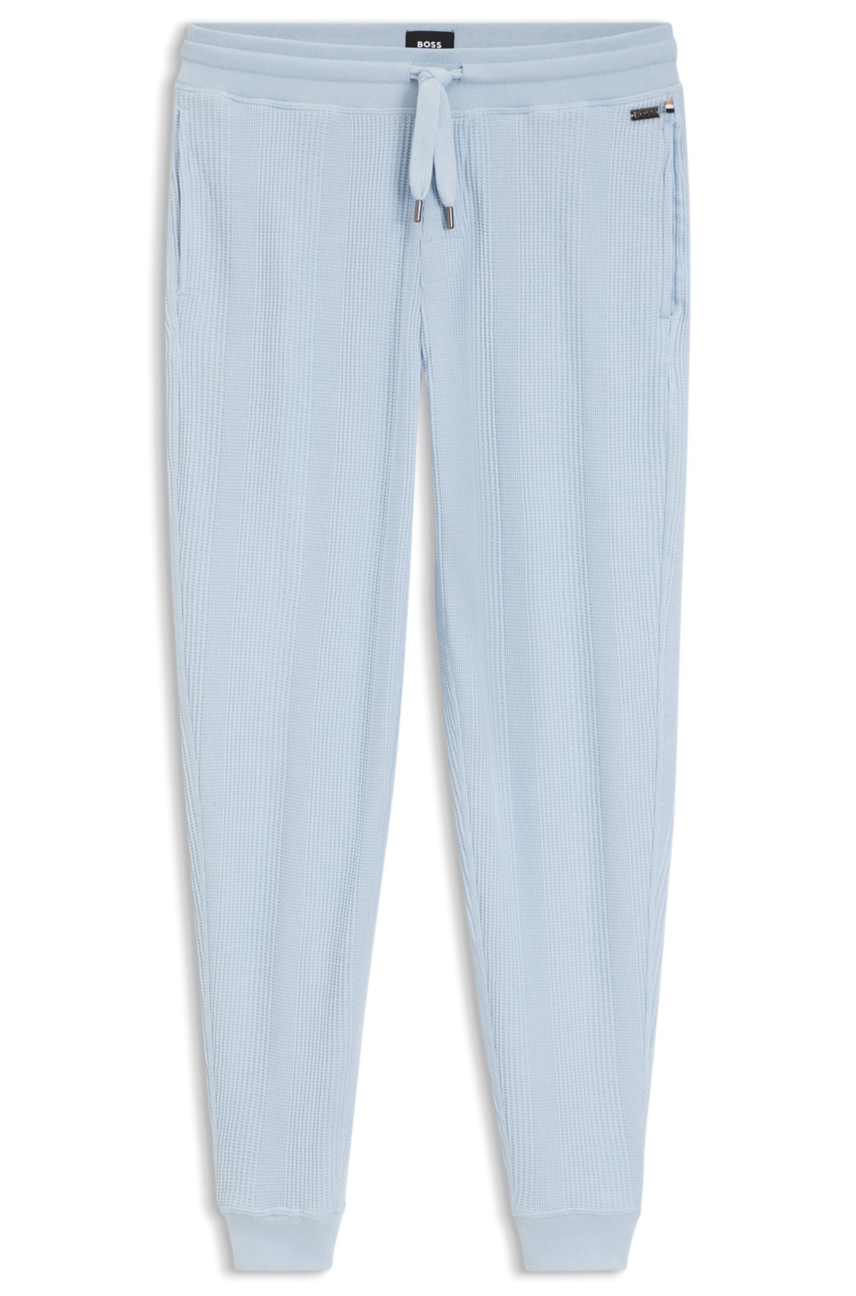 Pantaloni in cotone con struttura a waffle