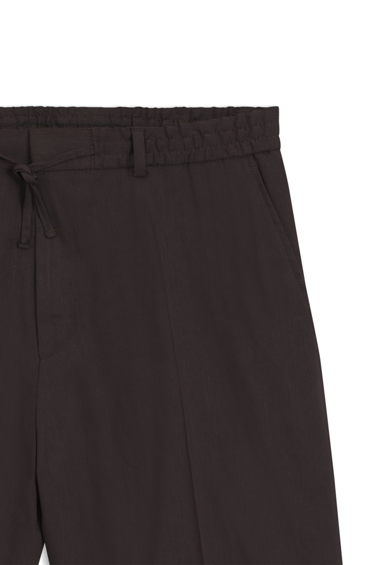 Shorts con taglio comodo in misto lino