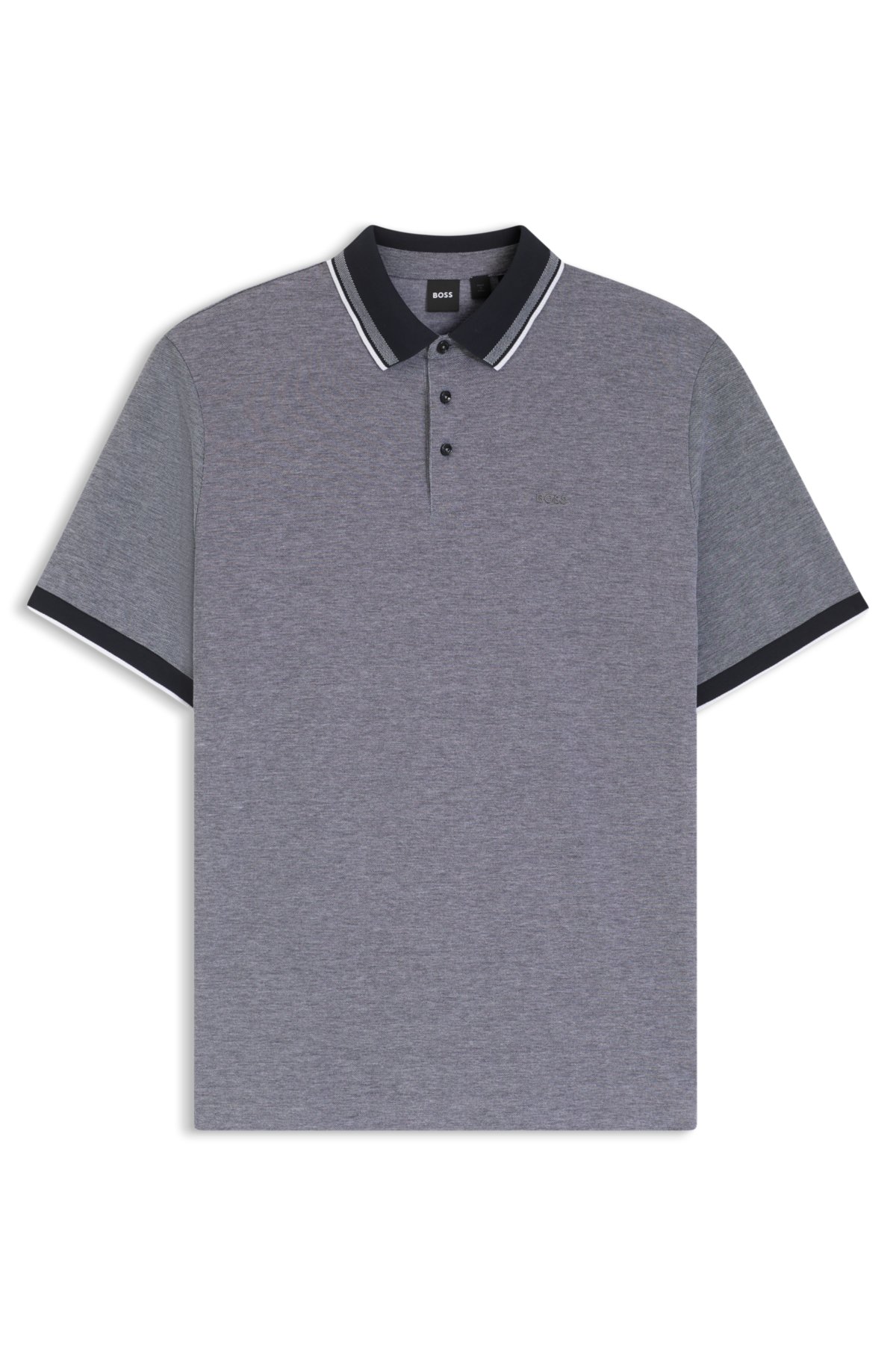 Maglietta polo in piqué di cotone Oxford con dettaglio del logo