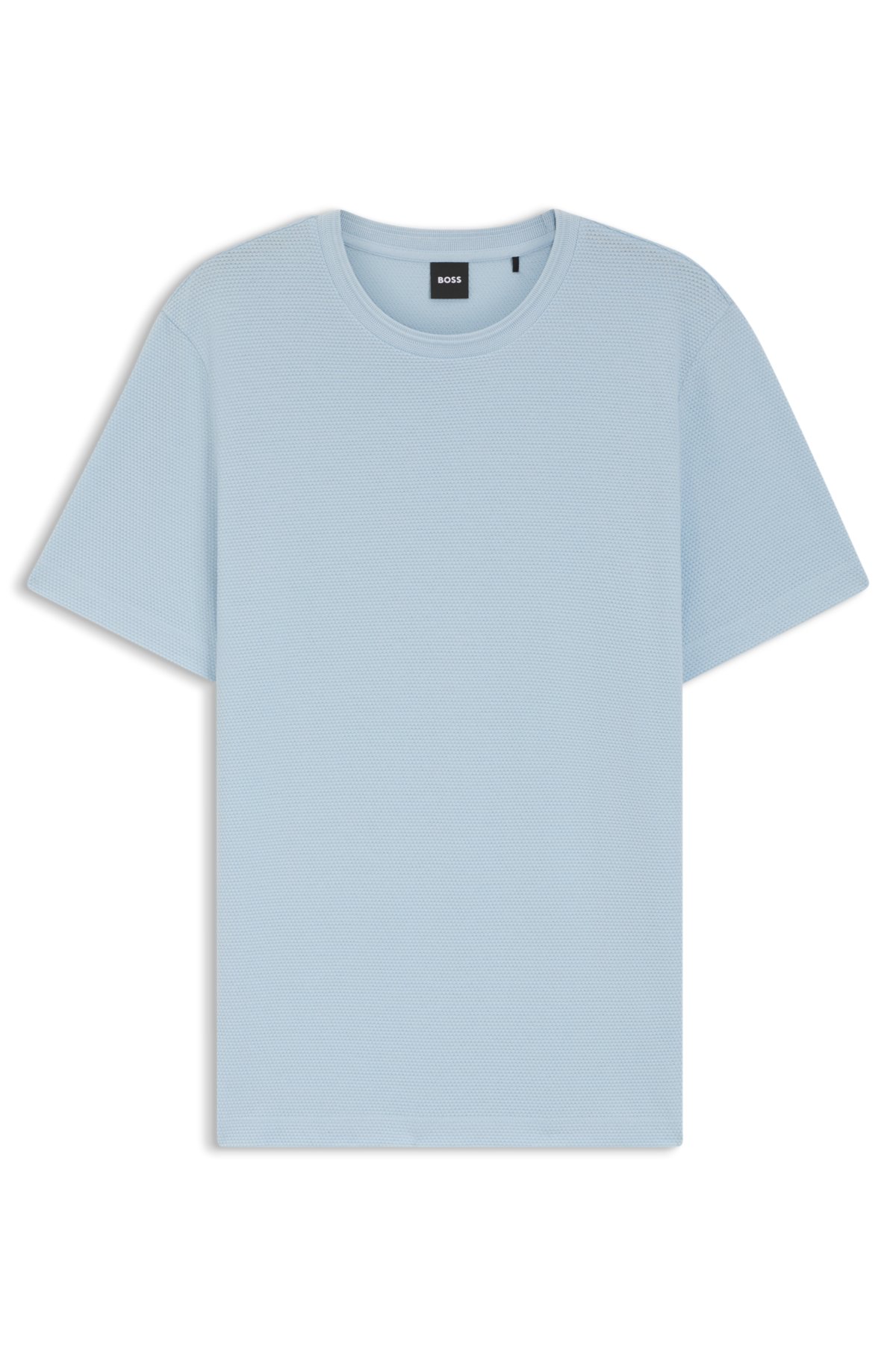T-shirt con struttura a bolle in misto cotone