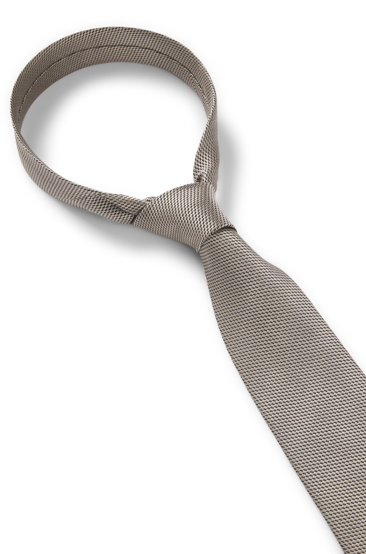 Cravatta con motivo jacquard in seta