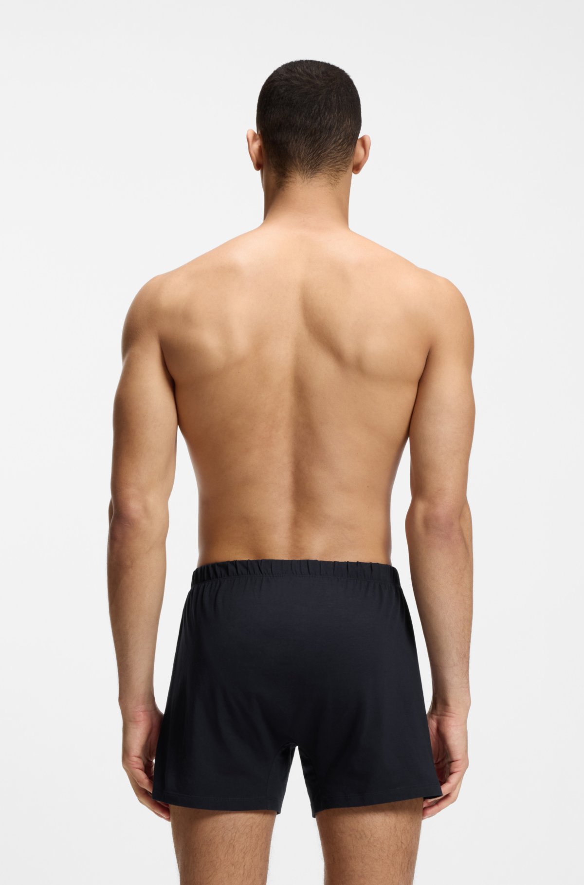 Due pezzi di boxer in cotone elasticizzato