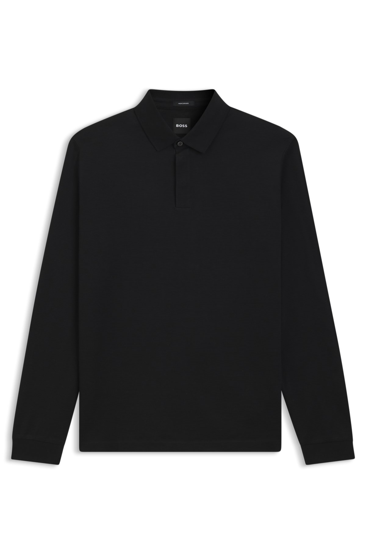 Maglietta polo in cotone mercerizzato con colletto tondo