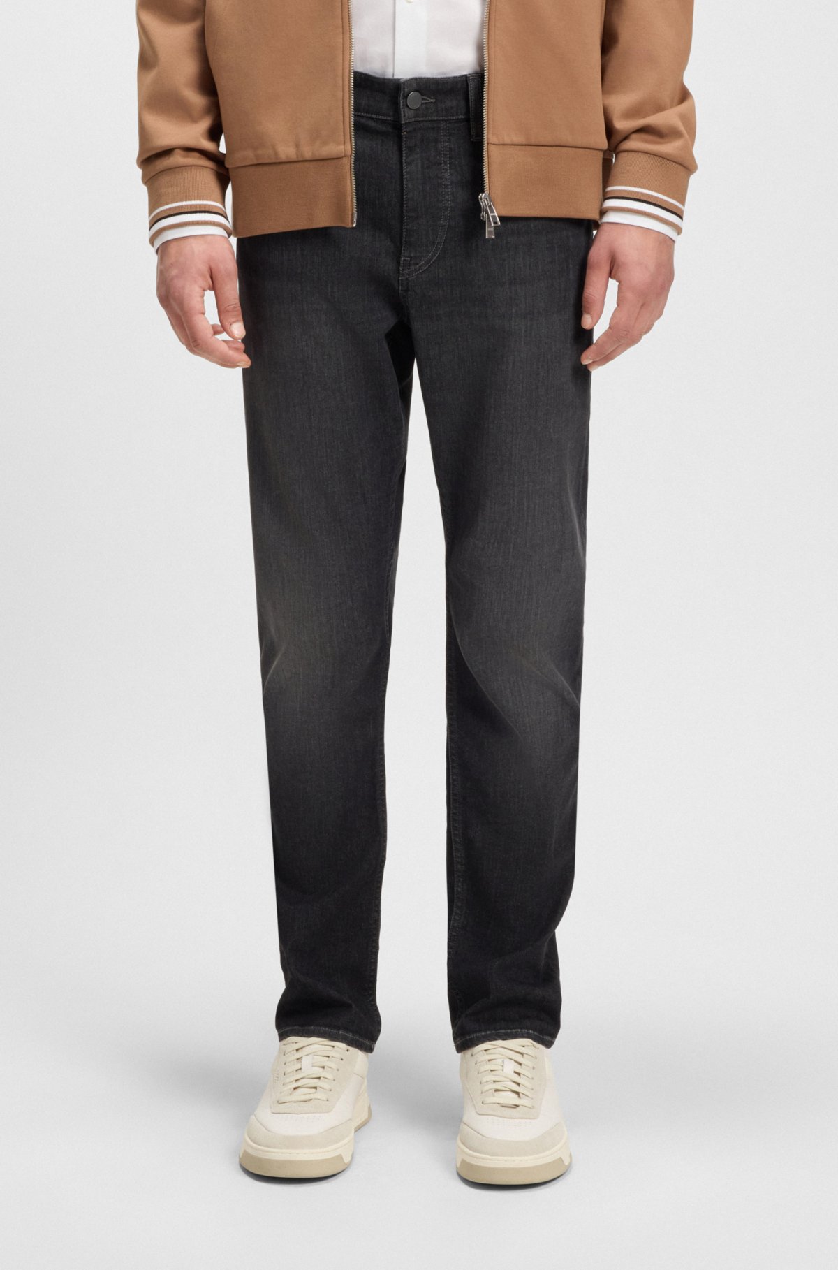 Jeans sottili neri Delaware in denim elasticizzato Jeans sottili neri Delaware in denim elasticizzato