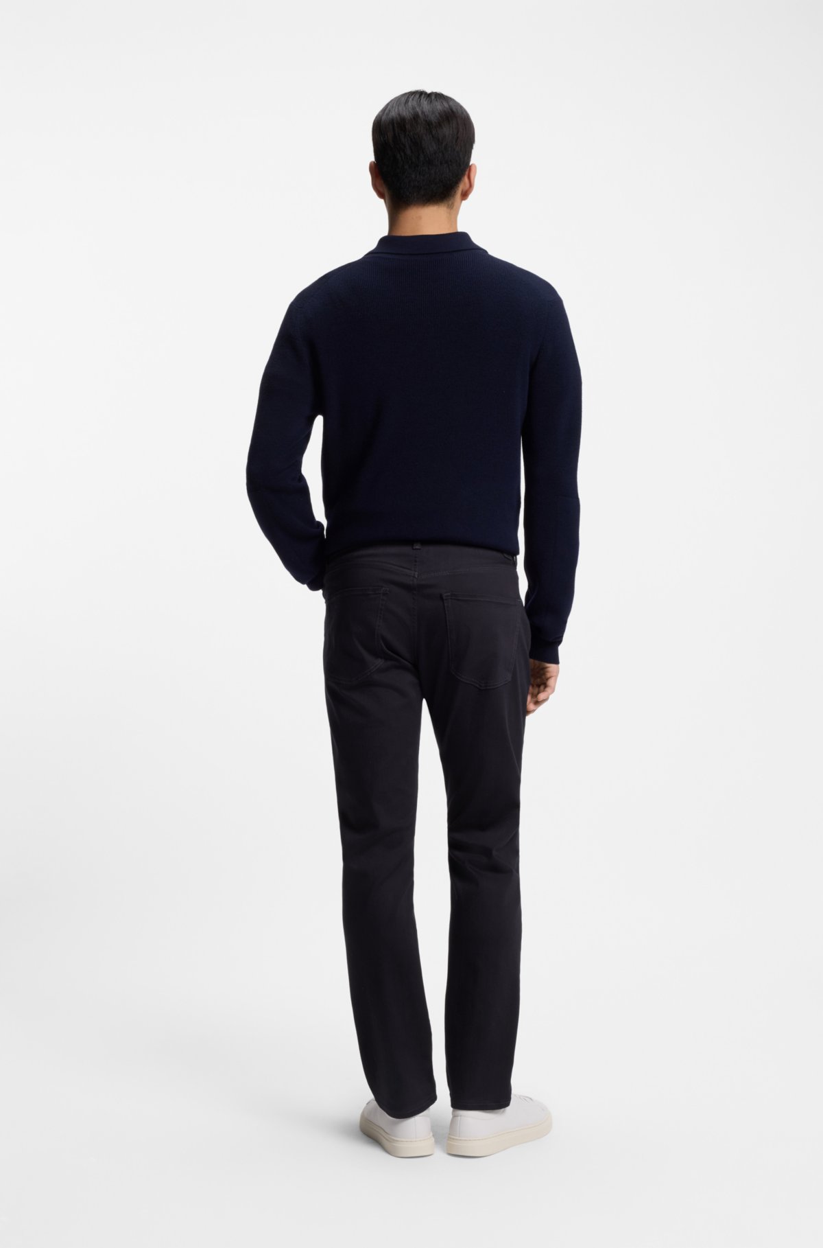 Pantaloni slim-fit Delaware in twill resistente al lavaggio