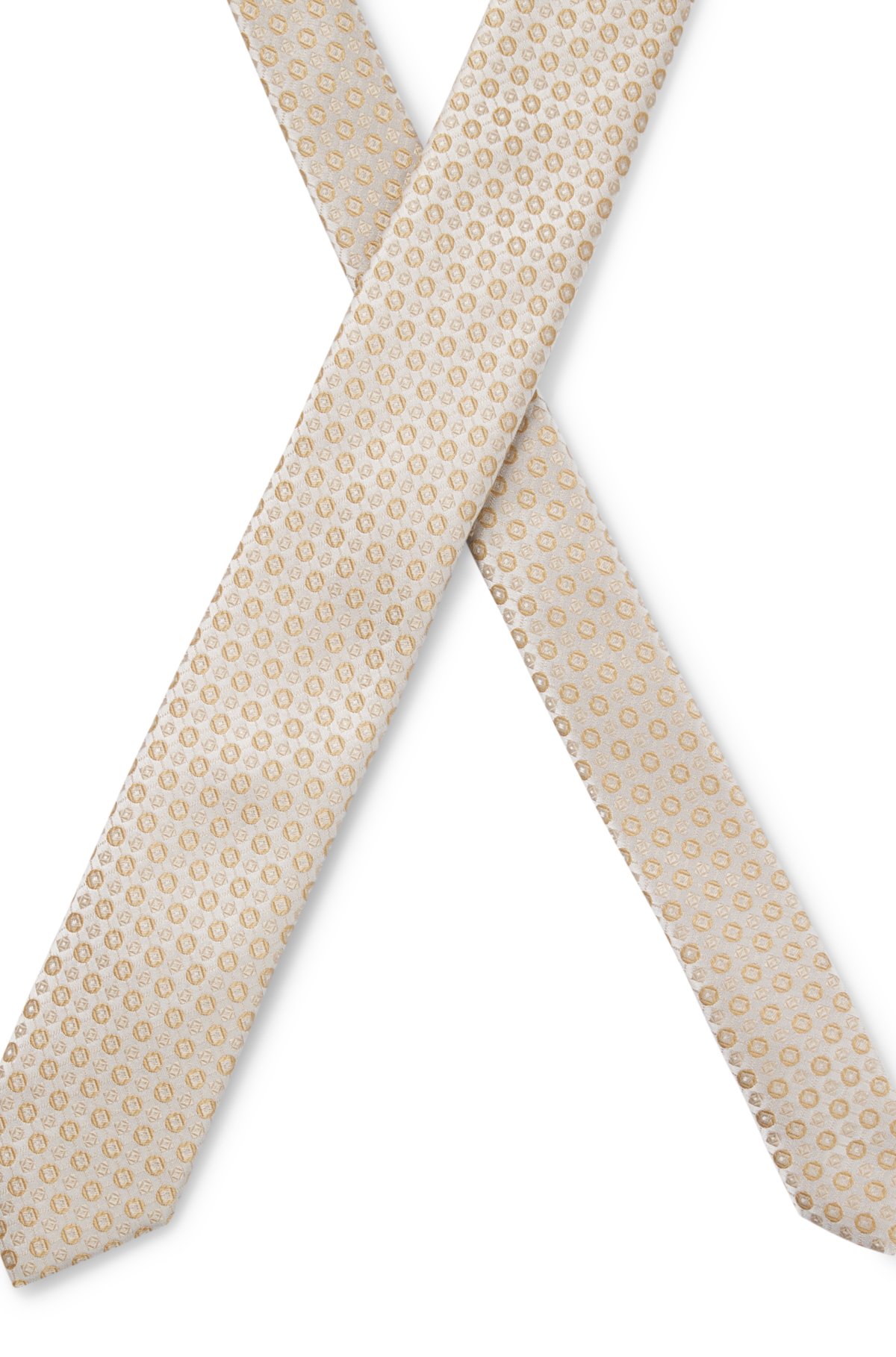 Cravatta in misto seta con motivo jacquard