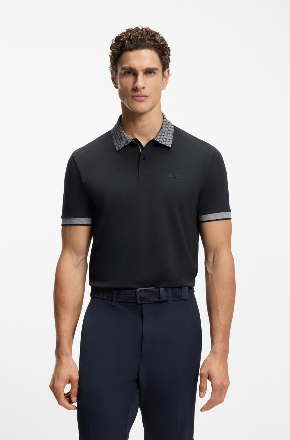 Maglietta polo Paddy in piqué di cotone elasticizzato