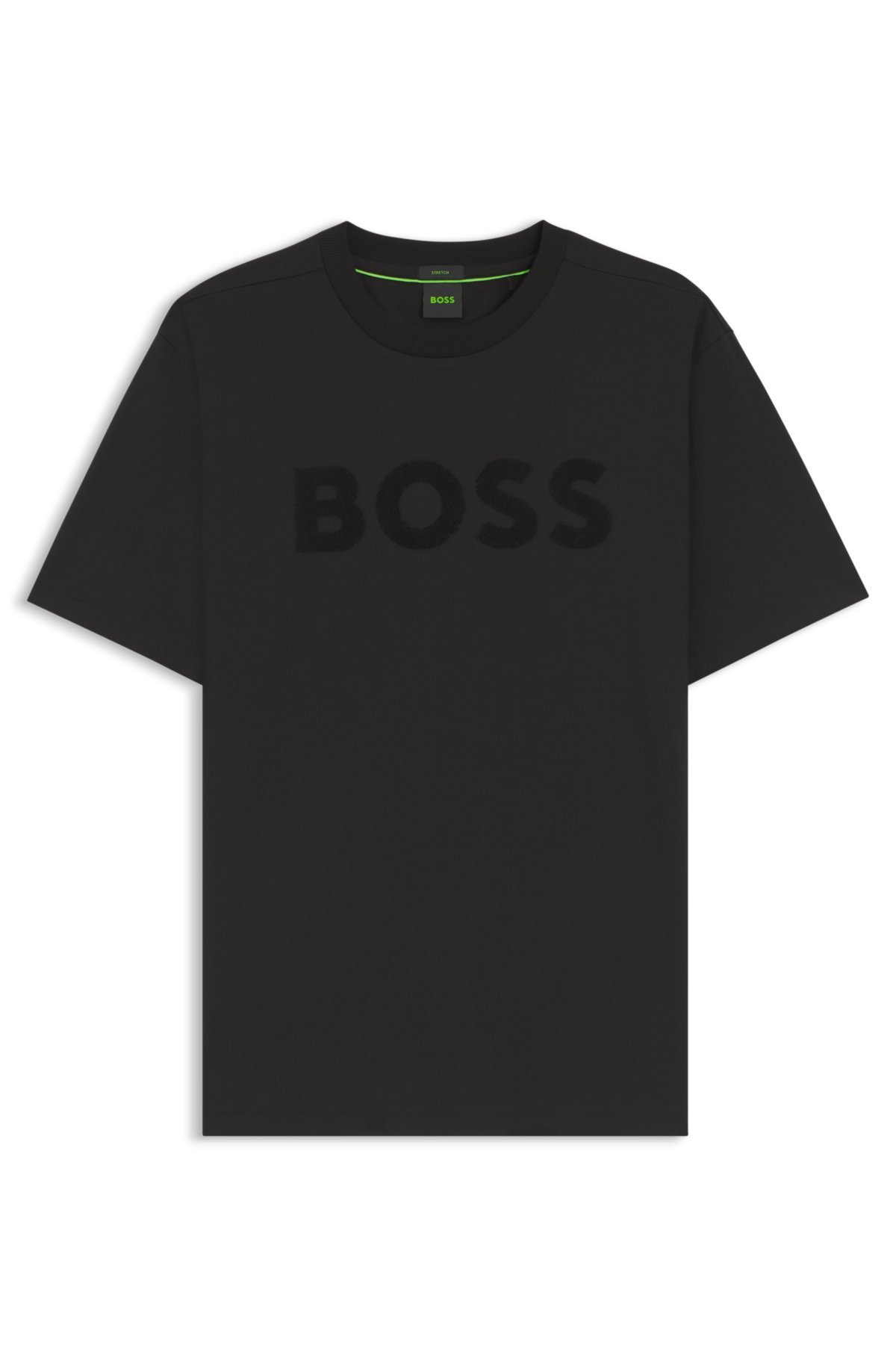 T-shirt in cotone elasticizzato con logo tonale